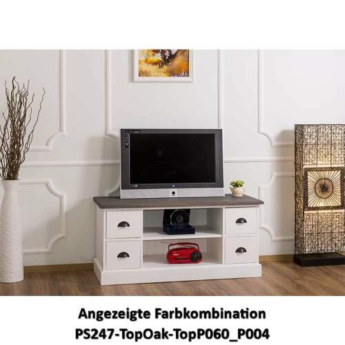 Landhausstil TV-Sideboard - Eichenplatte