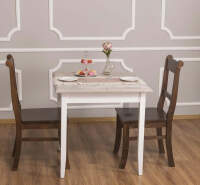 Quadratischer Tisch Landhausstil - 80 x 80 cm natur (unlackiert)