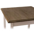 Quadratischer Tisch Landhausstil - 80 x 80 cm Eichenplatte natur (unlackiert)