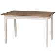 Tisch im Landhausstil - 120 x 70 cm Eichenplatte natur (unlackiert)