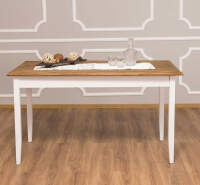 Tisch im Landhausstil - 140 x 70 cm natur (unlackiert)