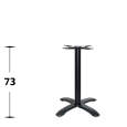 Schwarzes Tischgestell aus Gusseisen 73 cm