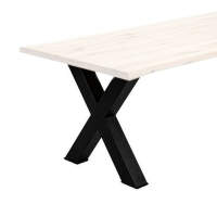 Tischgestell X Fuß pulverlackiert schwarz (Set=2 Sück)