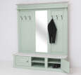 Landhaus Garderobe Mint-Pastellgrün, mit Spiegel