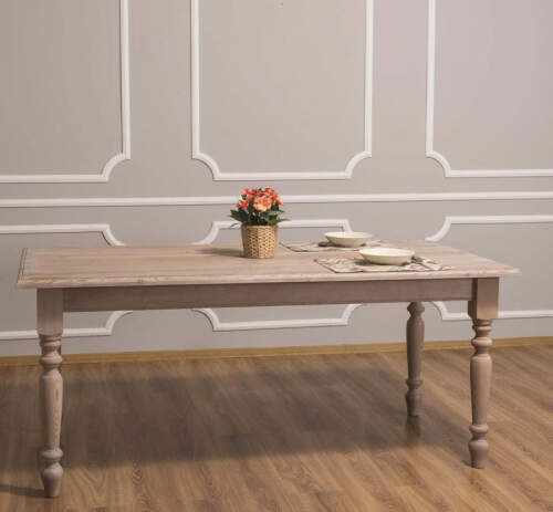Gedrechselter Tisch Paris (180cm) - Wildeiche