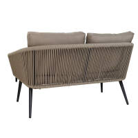 Lounge Sofa Outdoor 2-Sitzer Taupe