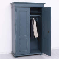 Zweitüriger Kleiderschrank Vintage in nachtblau